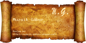 Muzsik Gábor névjegykártya