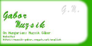 gabor muzsik business card